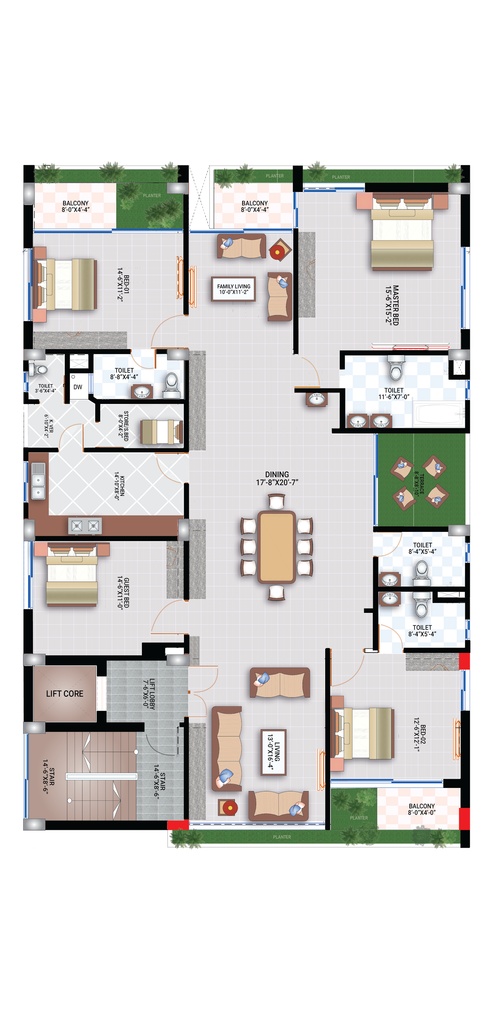 Fortress Prottasha - floor plan